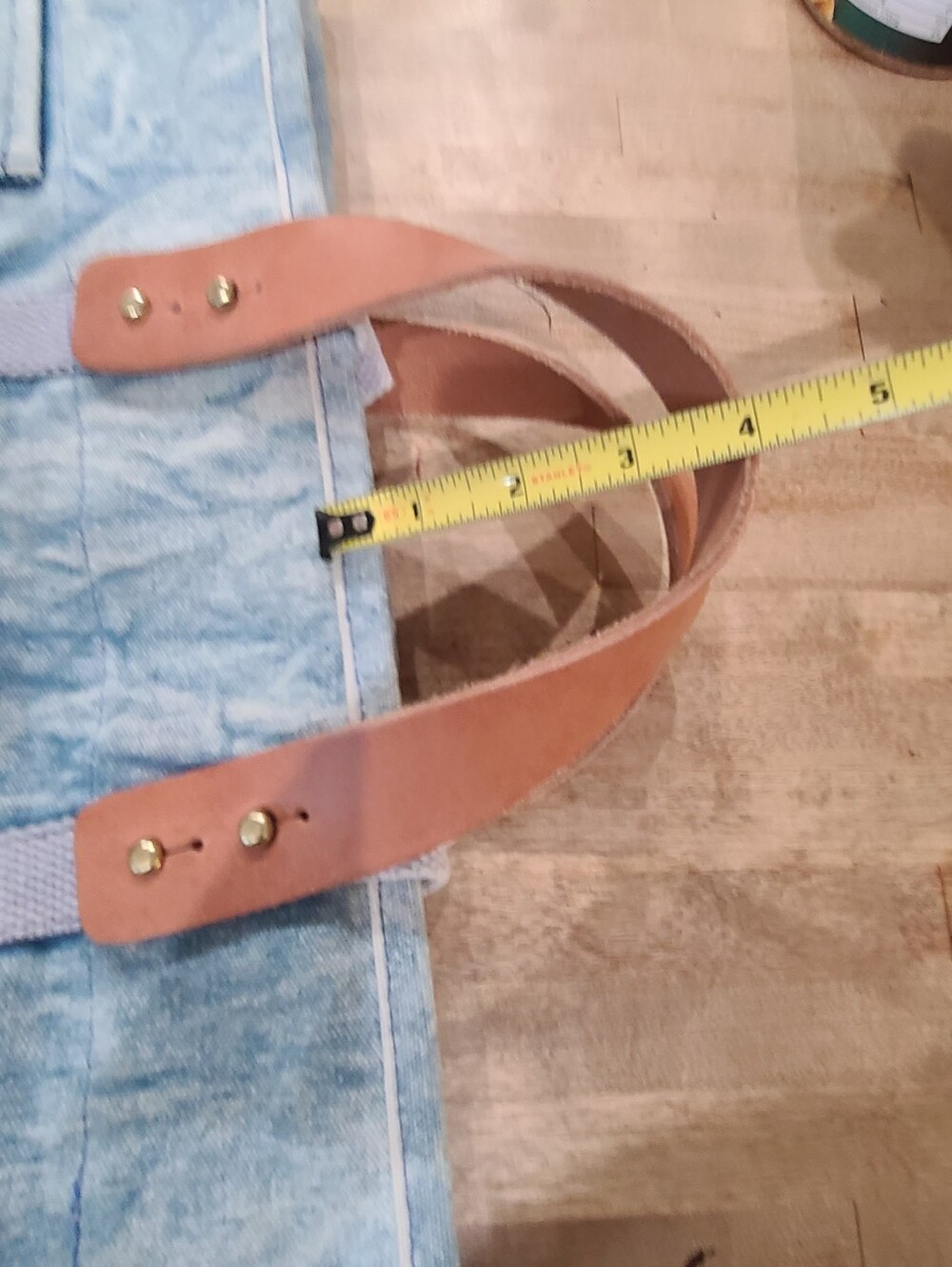 Immodest Cotton Construction Tote In Acid Wash AWESOME! - Picture 9 of 14